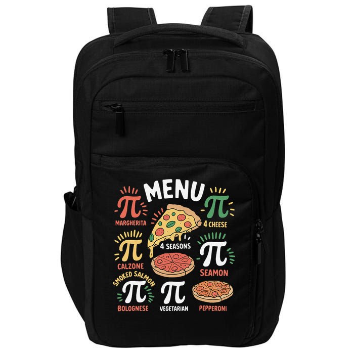 Pi Menu Funny Pizza Pi Day 3 Impact Tech Backpack