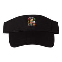 Pi Menu Funny Pizza Pi Day 3 Valucap Bio-Washed Visor