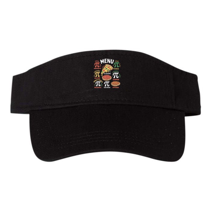 Pi Menu Funny Pizza Pi Day 3 Valucap Bio-Washed Visor