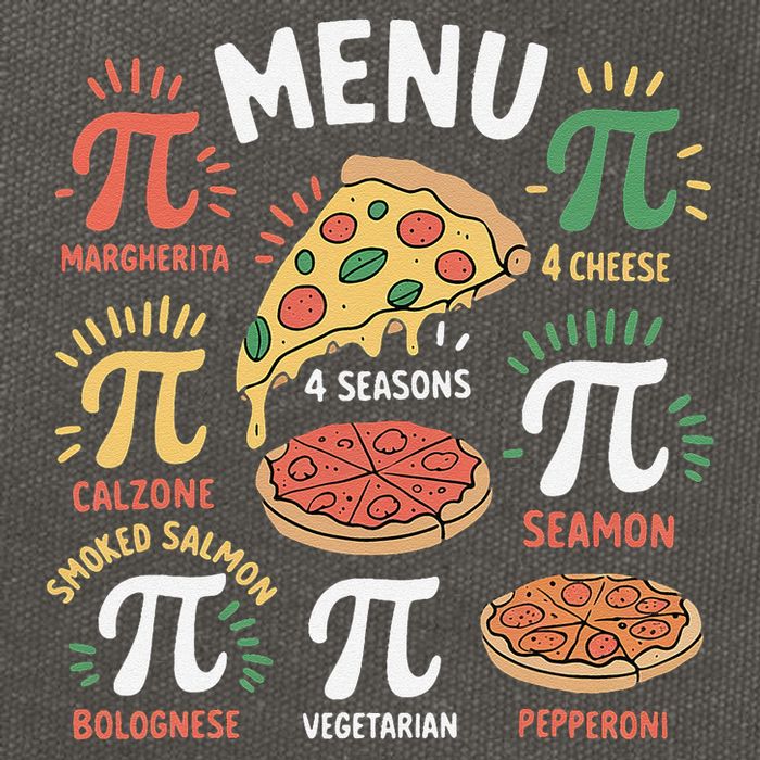 Pi Menu Funny Pizza Pi Day 3 Cotton Canvas Backpack