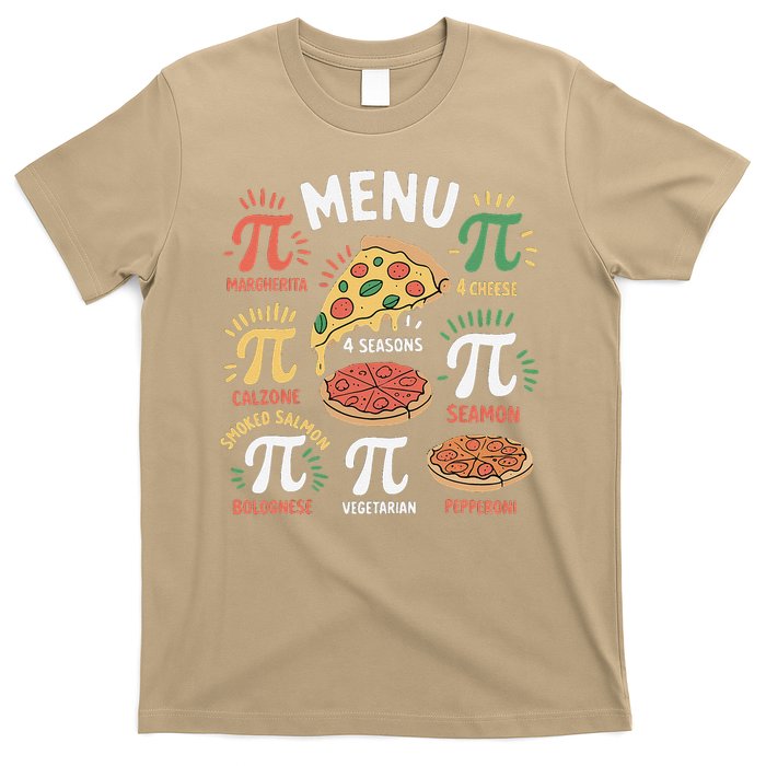 Pi Menu Funny Pizza Pi Day 3 T-Shirt