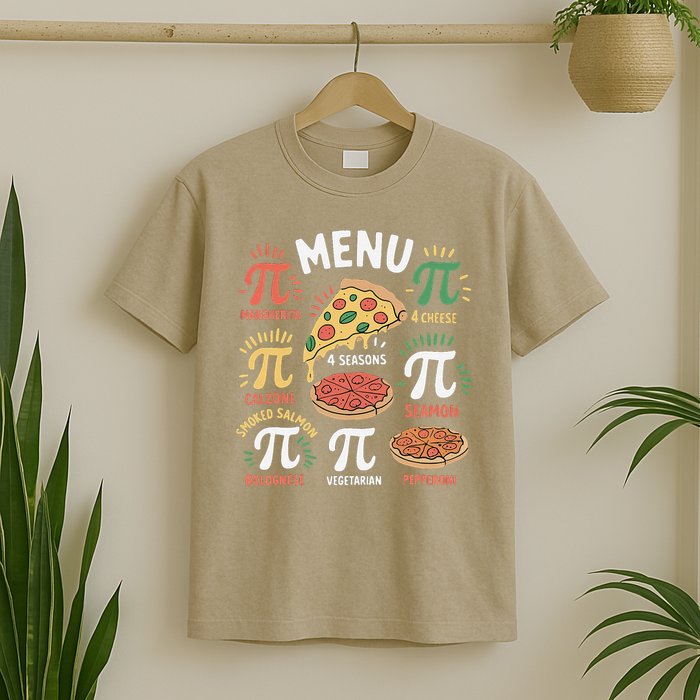 Pi Menu Funny Pizza Pi Day 3 T-Shirt
