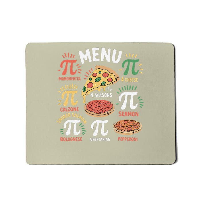 Pi Menu Funny Pizza Pi Day 3 Mousepad