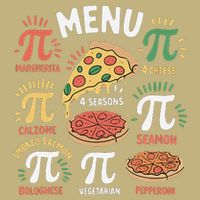 Pi Menu Funny Pizza Pi Day 3 Mousepad