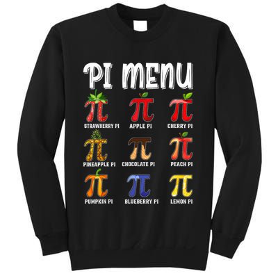 Pi Menu Funny Pi 3.14 Math Teacher Pie Menu Mathematics Sweatshirt