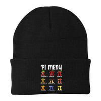 Pi Menu Funny Pi 3.14 Math Teacher Pie Menu Mathematics Knit Cap Winter Beanie