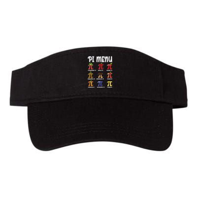 Pi Menu Funny Pi 3.14 Math Teacher Pie Menu Mathematics Valucap Bio-Washed Visor