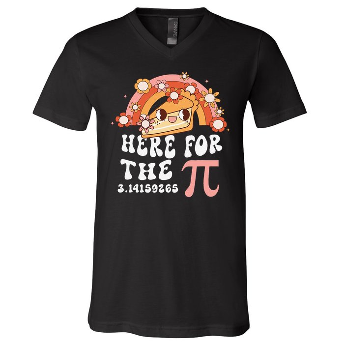 Pie Menu Funny Pi Day Pi 3 V-Neck T-Shirt