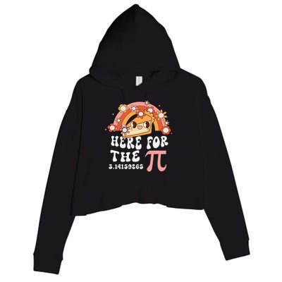 Pie Menu Funny Pi Day Pi 3 Crop Fleece Hoodie