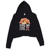 Pie Menu Funny Pi Day Pi 3 Crop Fleece Hoodie