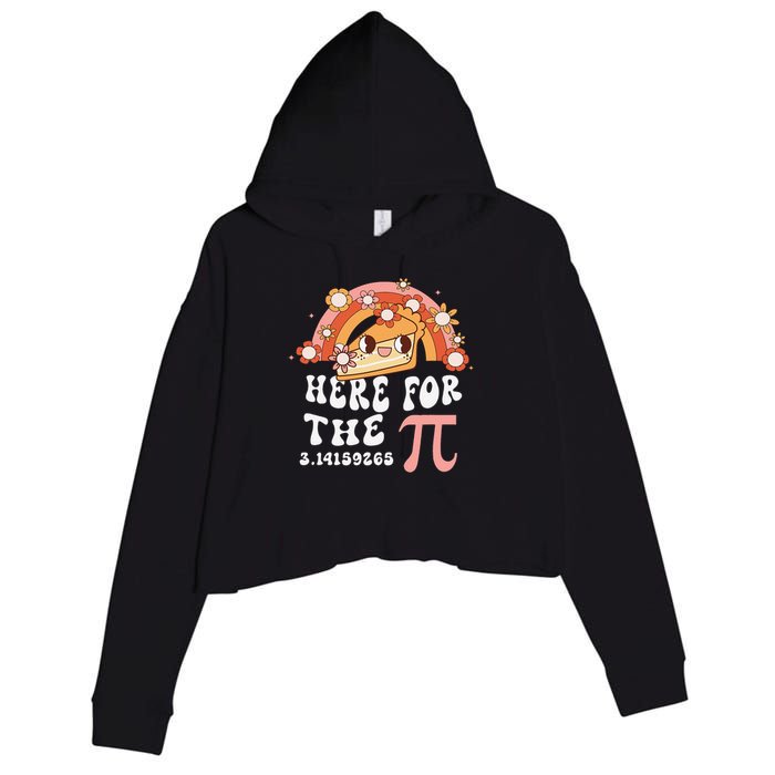 Pie Menu Funny Pi Day Pi 3 Crop Fleece Hoodie