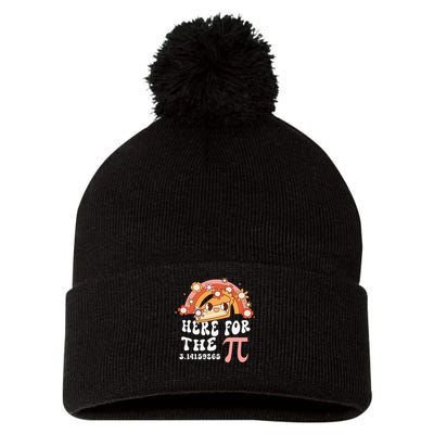 Pie Menu Funny Pi Day Pi 3 Pom Pom 12in Knit Beanie