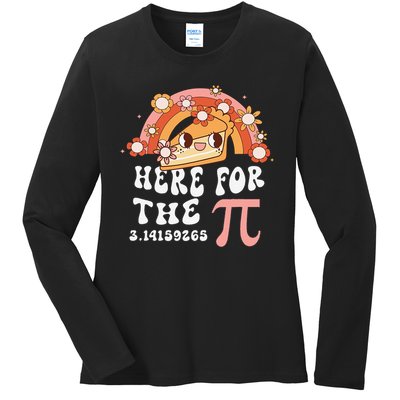 Pie Menu Funny Pi Day Pi 3 Ladies Long Sleeve Shirt
