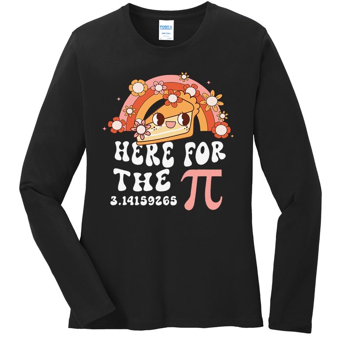 Pie Menu Funny Pi Day Pi 3 Ladies Long Sleeve Shirt
