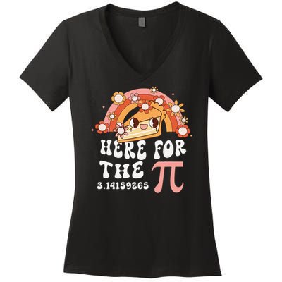 Pie Menu Funny Pi Day Pi 3 Women's V-Neck T-Shirt