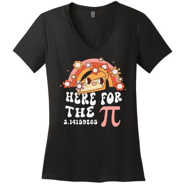 Pie Menu Funny Pi Day Pi 3 Women's V-Neck T-Shirt