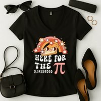 Pie Menu Funny Pi Day Pi 3 Women's V-Neck T-Shirt