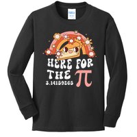 Pie Menu Funny Pi Day Pi 3 Kids Long Sleeve Shirt