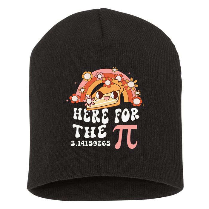 Pie Menu Funny Pi Day Pi 3 Short Acrylic Beanie