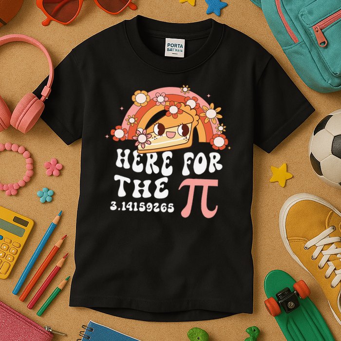 Pie Menu Funny Pi Day Pi 3 Kids T-Shirt