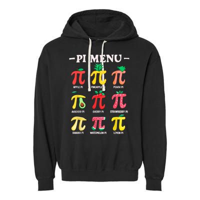 Pie Menu Funny Pi Day Pi 3.14 Math Teacher PI Symbol Pie Pun Garment-Dyed Fleece Hoodie
