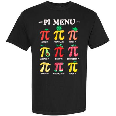 Pie Menu Funny Pi Day Pi 3.14 Math Teacher PI Symbol Pie Pun Garment-Dyed Heavyweight T-Shirt