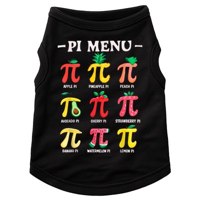 Pie Menu Funny Pi Day Pi 3.14 Math Teacher PI Symbol Pie Pun Doggie Tank