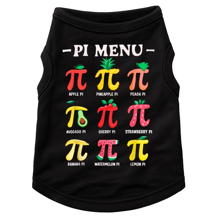 Pie Menu Funny Pi Day Pi 3.14 Math Teacher PI Symbol Pie Pun Doggie Tank