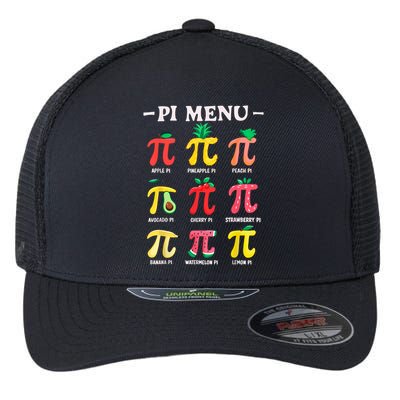 Pie Menu Funny Pi Day Pi 3.14 Math Teacher PI Symbol Pie Pun Flexfit Unipanel Trucker Cap