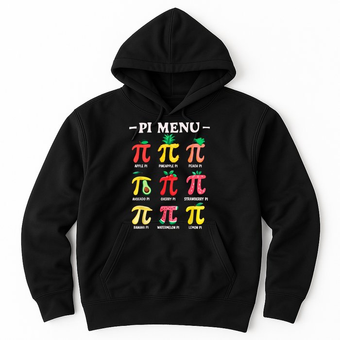 Pie Menu Funny Pi Day Pi 3.14 Math Teacher PI Symbol Pie Pun Hoodie