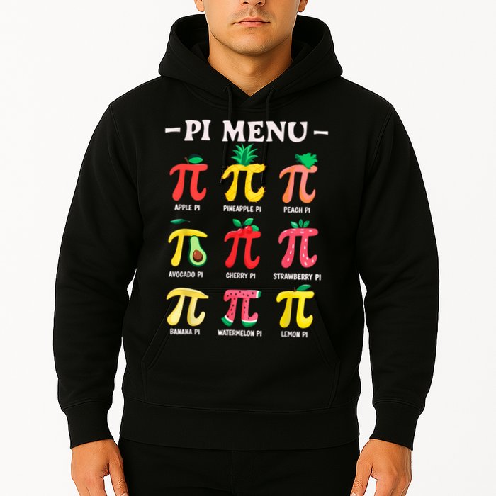 Pie Menu Funny Pi Day Pi 3.14 Math Teacher PI Symbol Pie Pun Hoodie