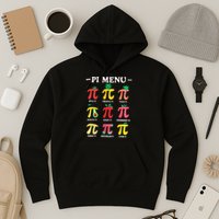 Pie Menu Funny Pi Day Pi 3.14 Math Teacher PI Symbol Pie Pun Hoodie