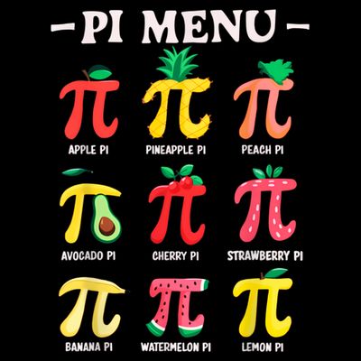 Pie Menu Funny Pi Day Pi 3.14 Math Teacher PI Symbol Pie Pun T-Shirt