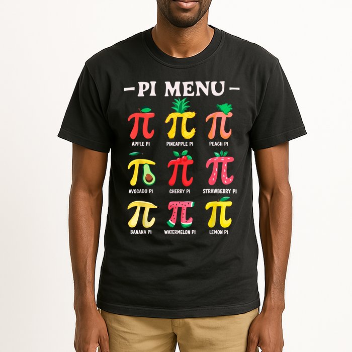 Pie Menu Funny Pi Day Pi 3.14 Math Teacher PI Symbol Pie Pun Tall T-Shirt
