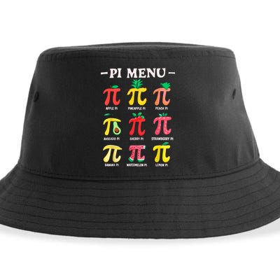 Pie Menu Funny Pi Day Pi 3.14 Math Teacher PI Symbol Pie Pun Sustainable Bucket Hat