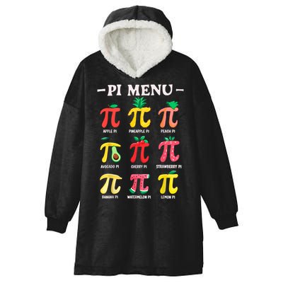Pie Menu Funny Pi Day Pi 3.14 Math Teacher PI Symbol Pie Pun Hooded Wearable Blanket