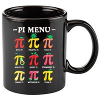 Pie Menu Funny Pi Day Pi 3.14 Math Teacher PI Symbol Pie Pun 11oz C Handle Ceramic Mug