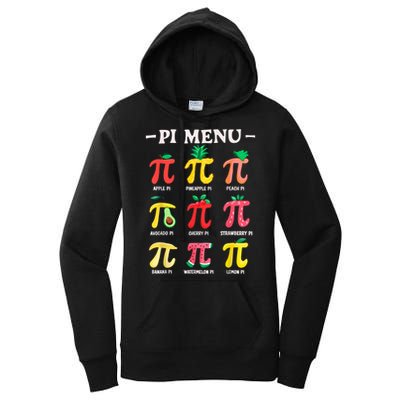 Pie Menu Funny Pi Day Pi 3.14 Math Teacher PI Symbol Pie Pun Women's Pullover Hoodie