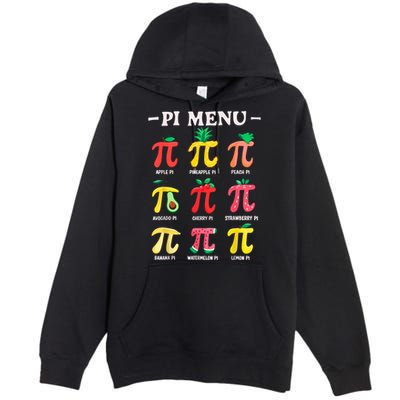 Pie Menu Funny Pi Day Pi 3.14 Math Teacher PI Symbol Pie Pun Premium Pullover Hoodie