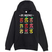 Pie Menu Funny Pi Day Pi 3.14 Math Teacher PI Symbol Pie Pun Premium Pullover Hoodie