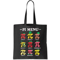 Pie Menu Funny Pi Day Pi 3.14 Math Teacher PI Symbol Pie Pun Bag