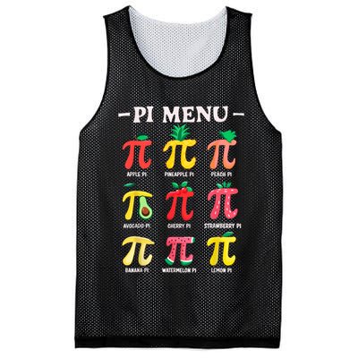 Pie Menu Funny Pi Day Pi 3.14 Math Teacher PI Symbol Pie Pun Mesh Reversible Basketball Jersey Tank