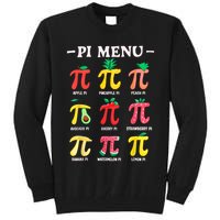 Pie Menu Funny Pi Day Pi 3.14 Math Teacher PI Symbol Pie Pun Tall Sweatshirt