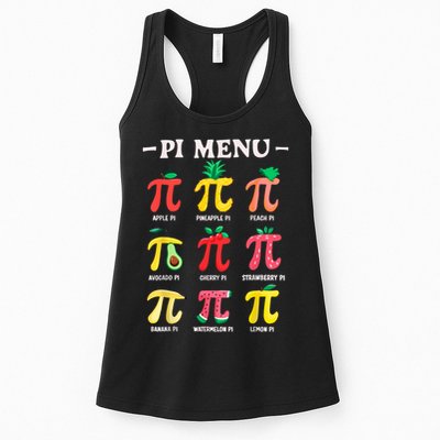 Pie Menu Funny Pi Day Pi 3.14 Math Teacher PI Symbol Pie Pun Womens Tank Top