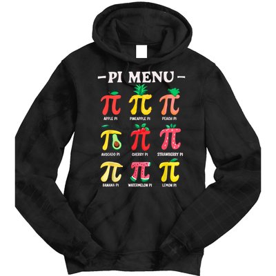 Pie Menu Funny Pi Day Pi 3.14 Math Teacher PI Symbol Pie Pun Tie Dye Hoodie