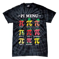 Pie Menu Funny Pi Day Pi 3.14 Math Teacher PI Symbol Pie Pun Tie-Dye T-Shirt