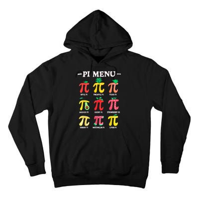 Pie Menu Funny Pi Day Pi 3.14 Math Teacher PI Symbol Pie Pun Tall Hoodie