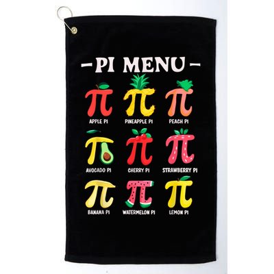 Pie Menu Funny Pi Day Pi 3.14 Math Teacher PI Symbol Pie Pun Golf Towel