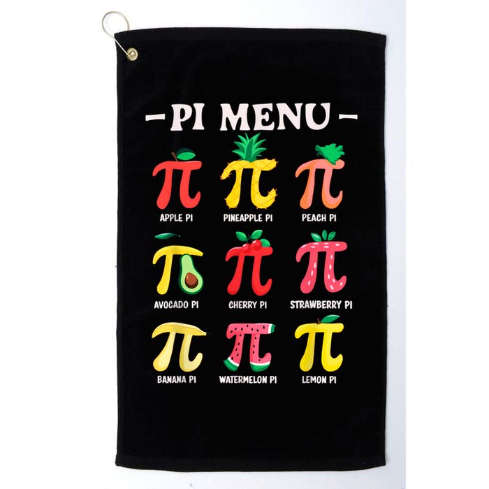 Pie Menu Funny Pi Day Pi 3.14 Math Teacher PI Symbol Pie Pun Golf Towel