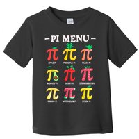 Pie Menu Funny Pi Day Pi 3.14 Math Teacher PI Symbol Pie Pun Toddler T-Shirt